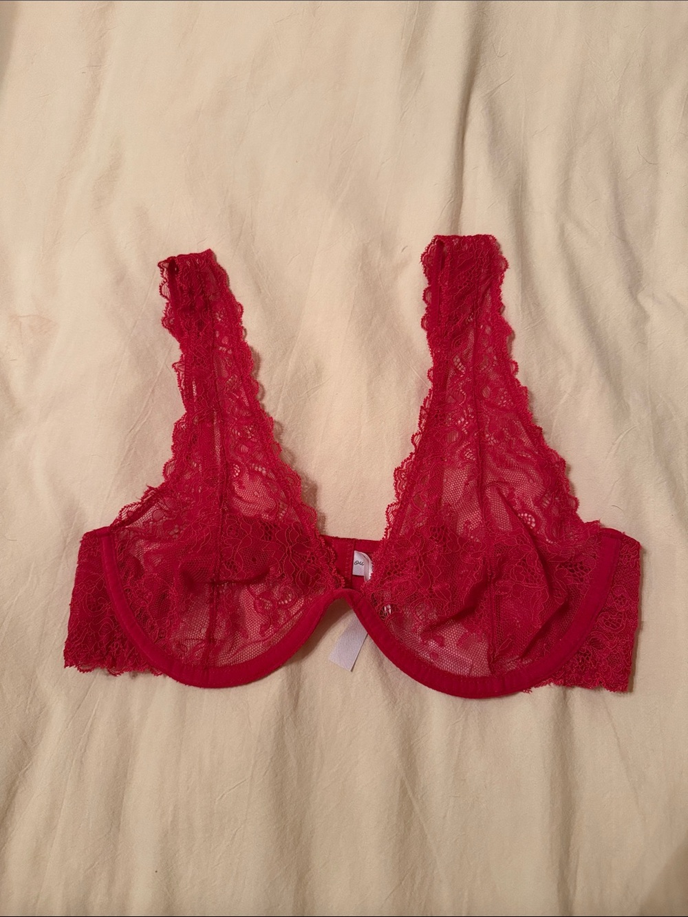 New Urban Outfitters Red Lace Underwire Bra
